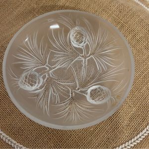 Antique Verlys French Art Glass Bowl Circa 1920's - Pineapple Design